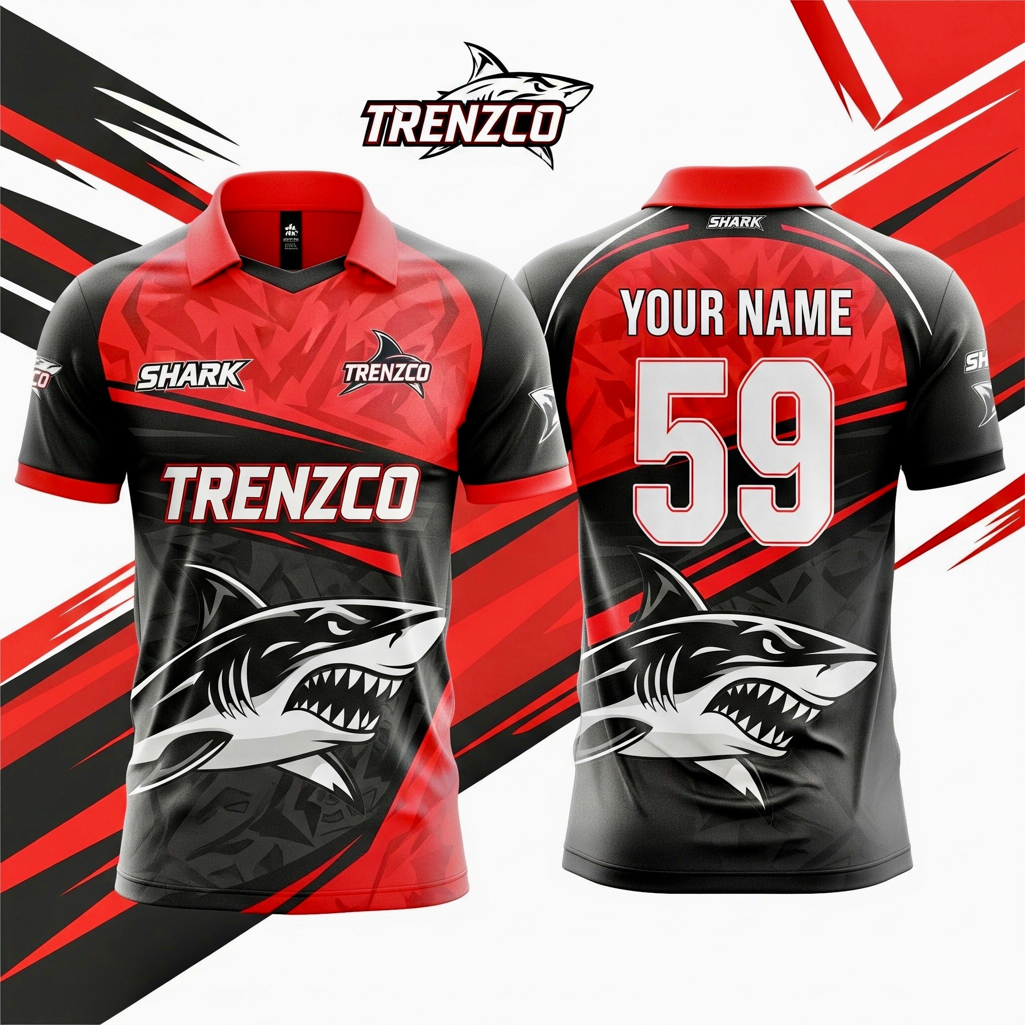 Shark theme cricket jersey
