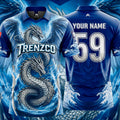 Blue Dragon Themed Cricket jersey