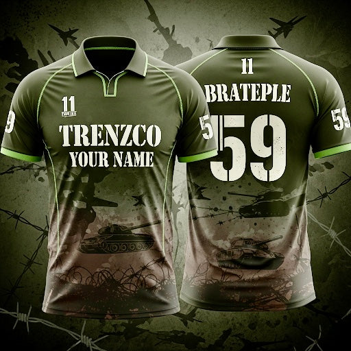 Battlefield Themed Cricket jersey