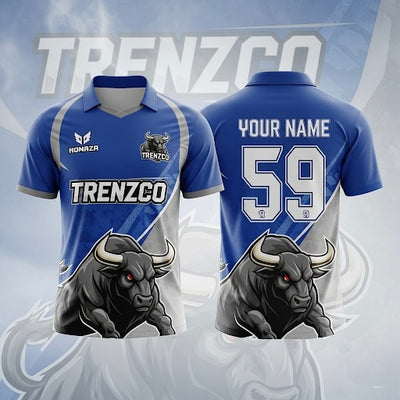Black bull Themed Cricket jersey