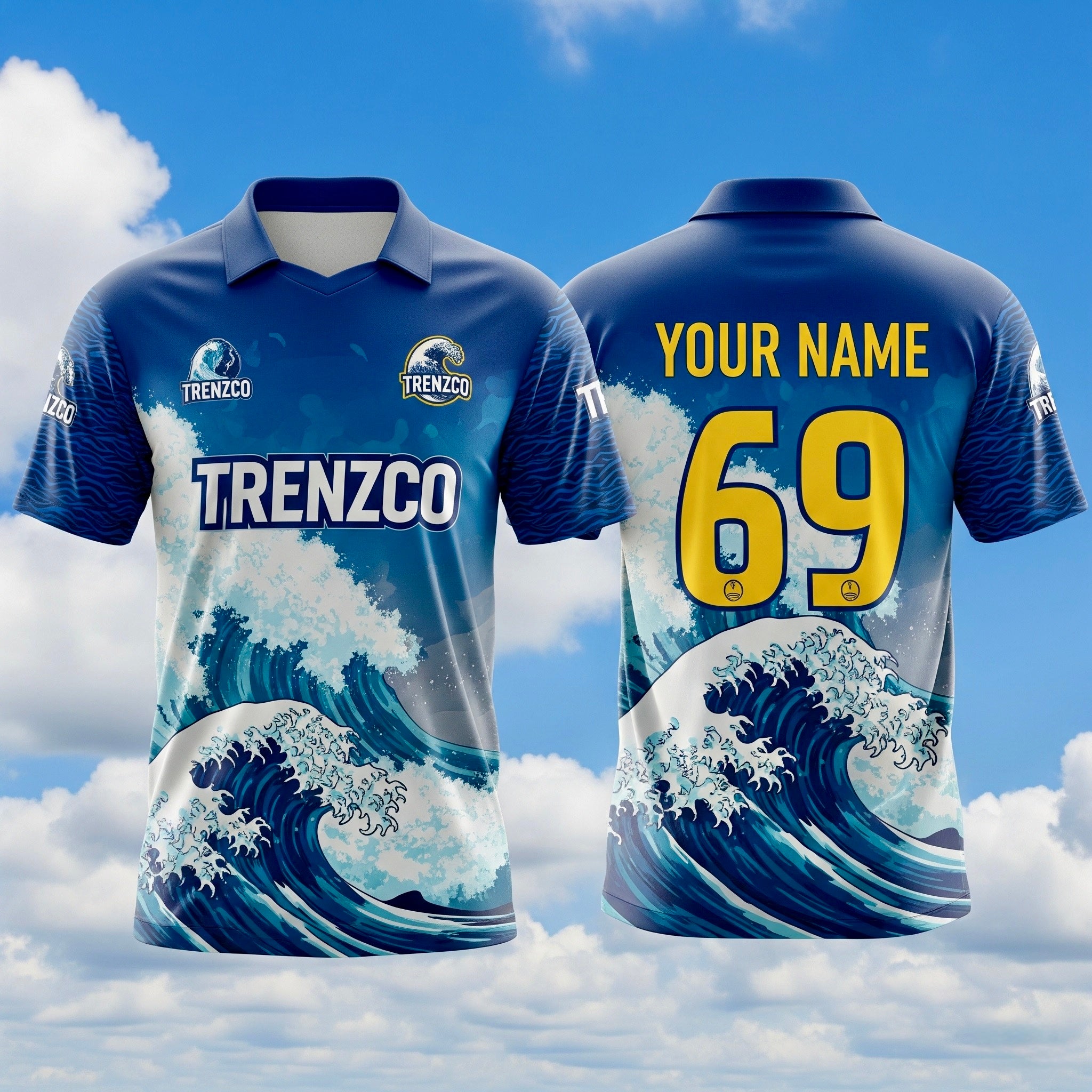Tsunami themed Cricket jersey